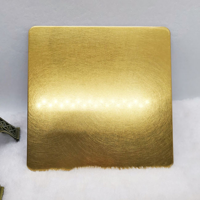 JIS304 Gold Hairline Coloured Stainless Steel Sheet 3mm