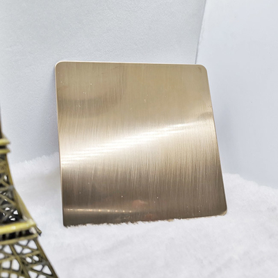 Slanting-line Champagne Gold Color Stainless Steel Sheet PVD Plating Titanium