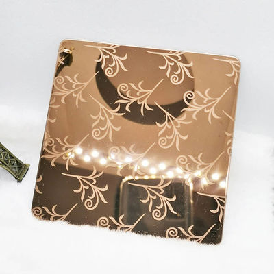 अच्छा दाम लिफ्ट सजावटी के लिए 0.75 मिमी रंगीन नक़्क़ाशीदार स्टेनलेस स्टील शीट 10 फीट ऑनलाइन